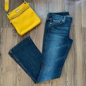 7 For All Mankind NWOT Dark Blue Straight Leg Jeans with slight flare
